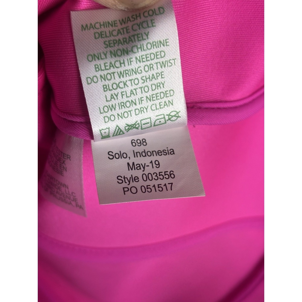 Lilly Pulitzer Pink Scuba Knit Blazer Women's Small Stretch Jacket Gold Buttons - Picture 8 of 10